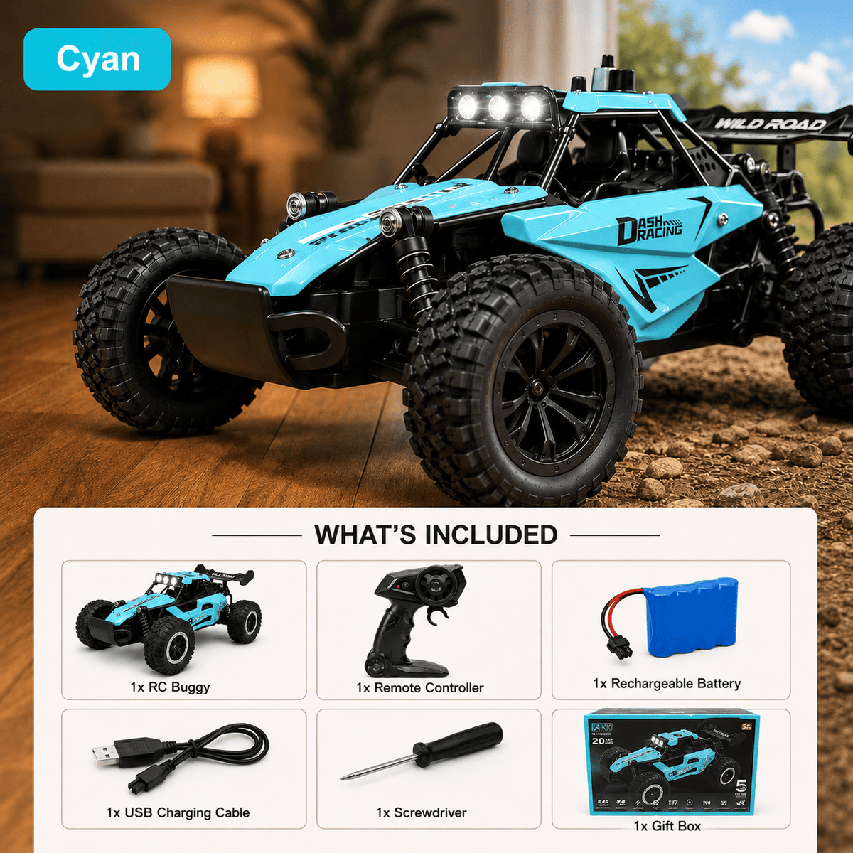 DirtRipper™ – Indoor & Outdoor RC Buggy