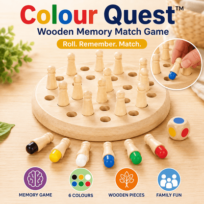 Colour Quest™ – Wooden Memory Match Game