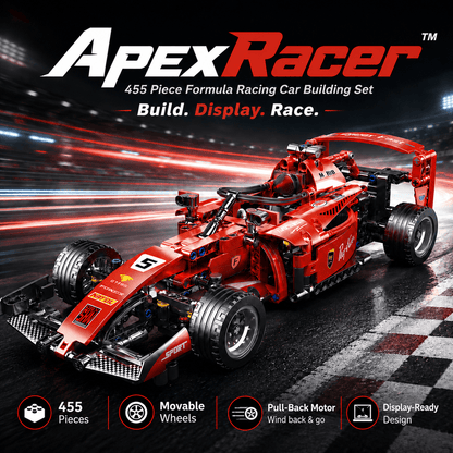 ApexRacer™ – 455 Piece Formula Racing Car Building Set