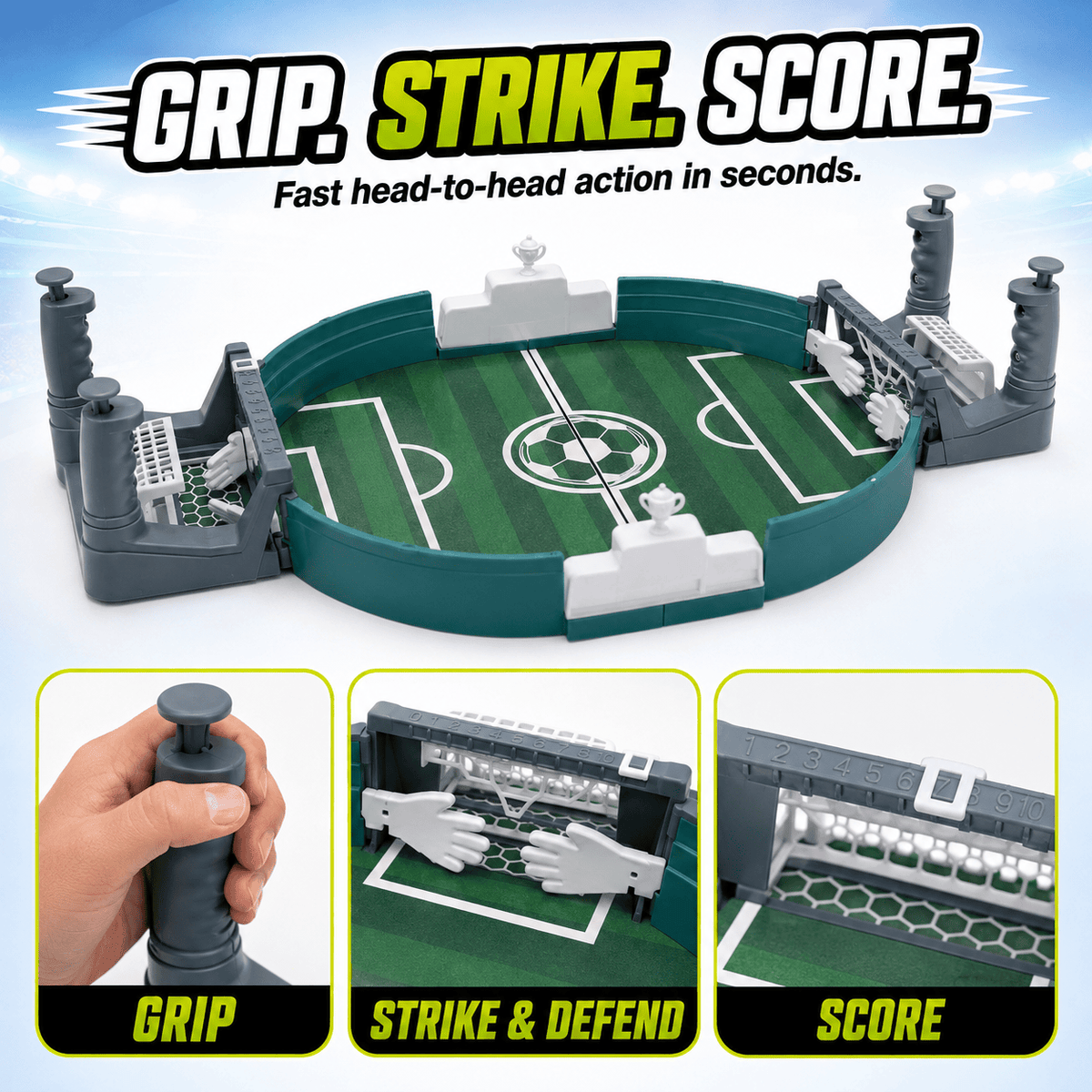 Soccer Showdown™ – Head to Head Tabletop Soccer Game