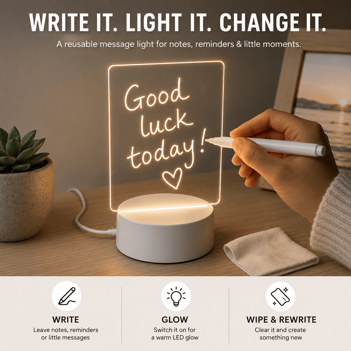 GlowSketch™ Mini – LED Drawing & Message Light