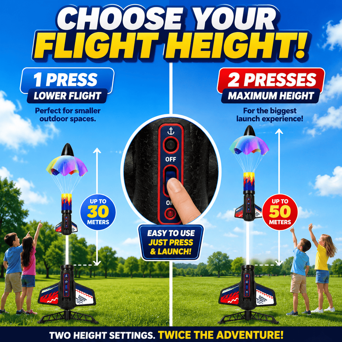 SkySpinner™ – Parachute Rocket Launcher