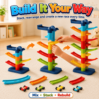 RaceCascade™ – Stackable Car Racing Tower