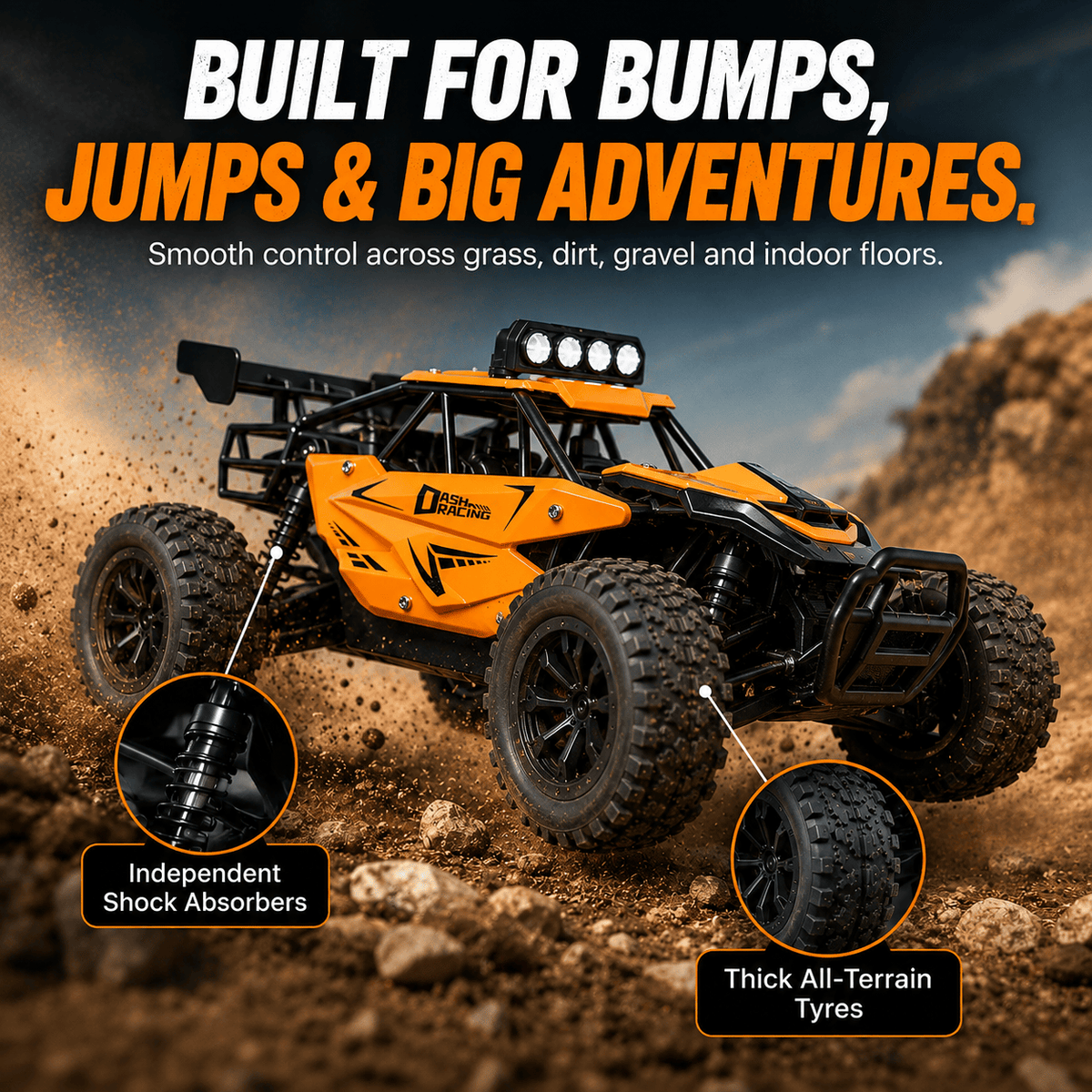DirtRipper™ – Indoor & Outdoor RC Buggy