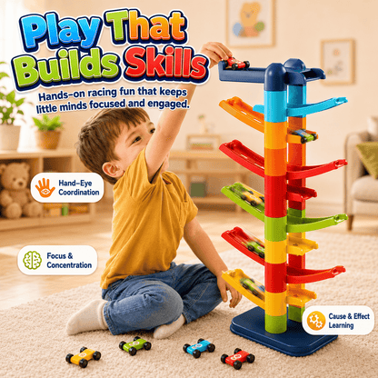 RaceCascade™ – Stackable Car Racing Tower