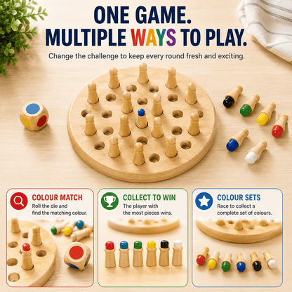 Colour Quest™ – Wooden Memory Match Game