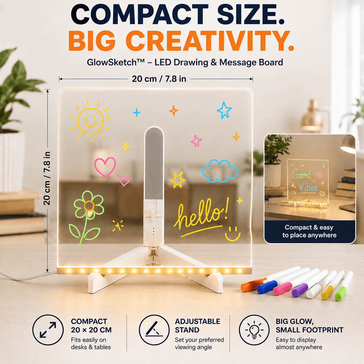 GlowSketch™ – LED Drawing & Message Board
