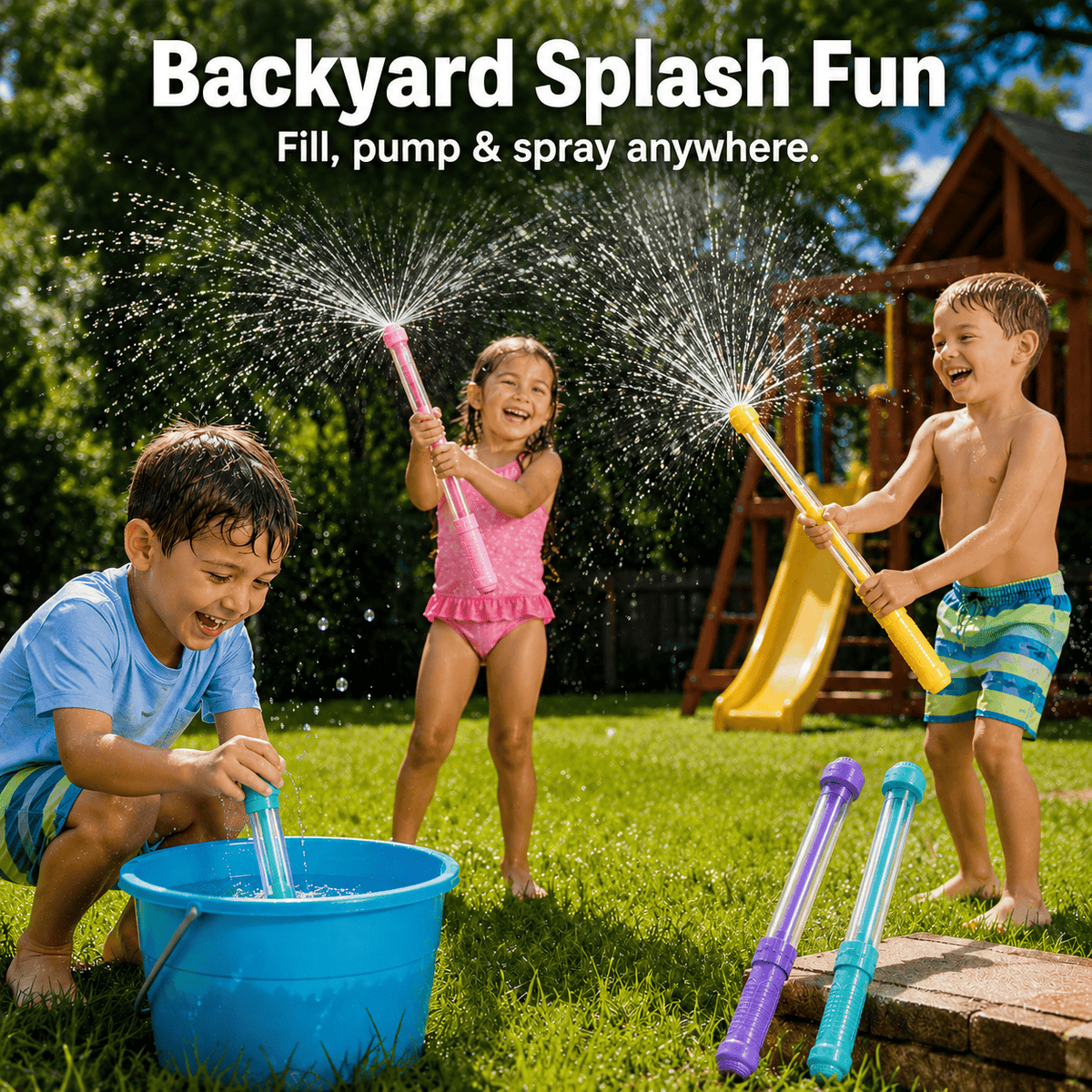 SplashWands™ – 4 Pack Pump Action Water Sprayers