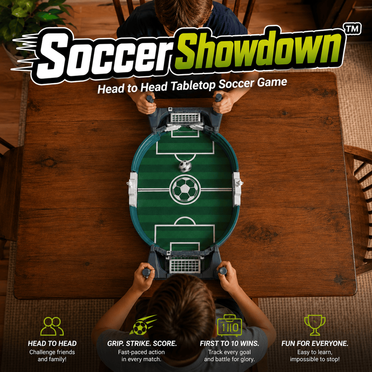 Soccer Showdown™ – Head to Head Tabletop Soccer Game