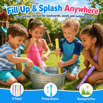 SplashWands™ – 4 Pack Pump Action Water Sprayers