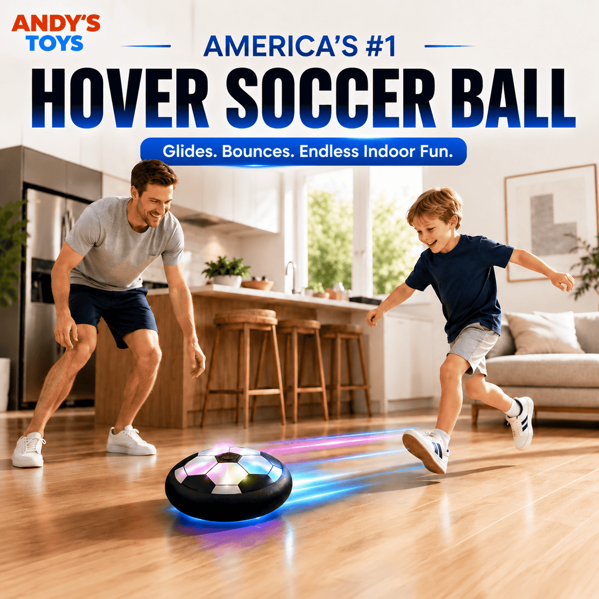 America's #1 Hover Soccer Ball – LED Lights & Safe Indoor Play