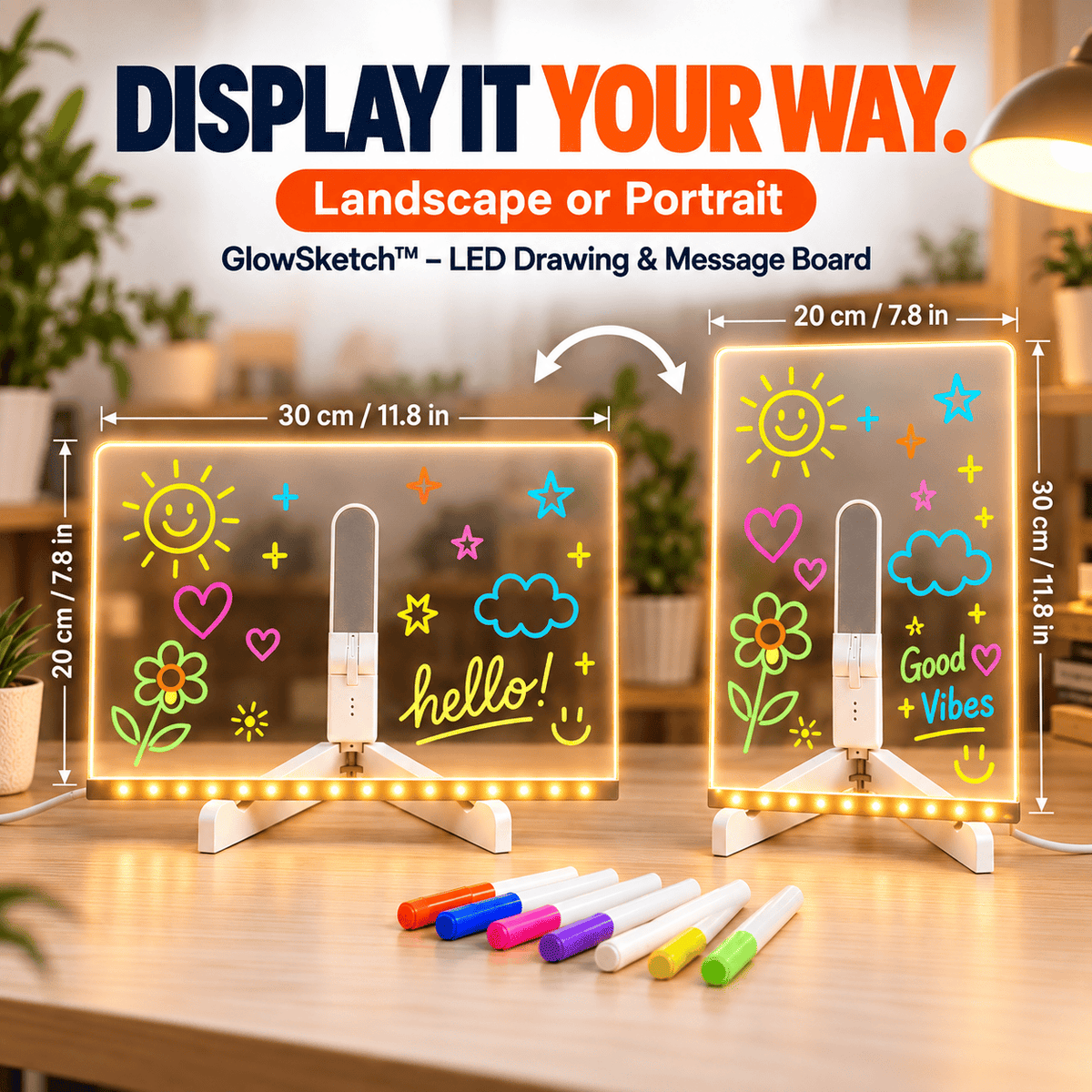GlowSketch™ – LED Drawing & Message Board